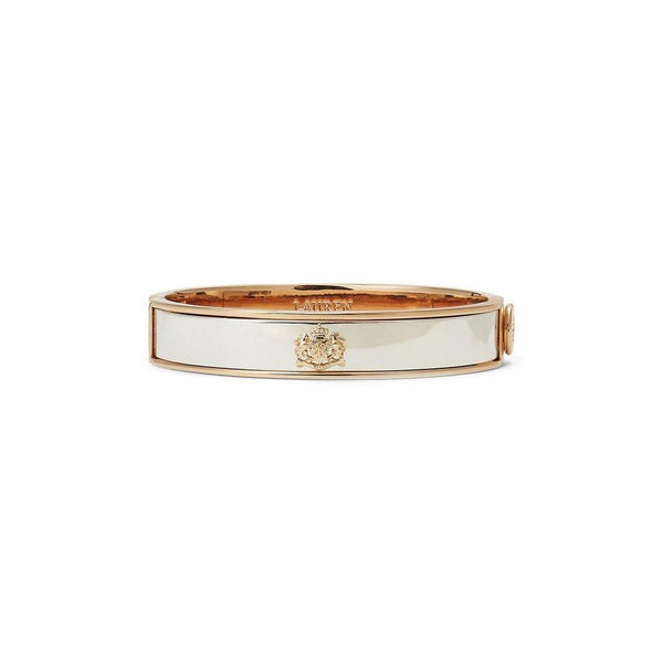Lauren Ralph Lauren Silver & Gold Crest Logo Bangle