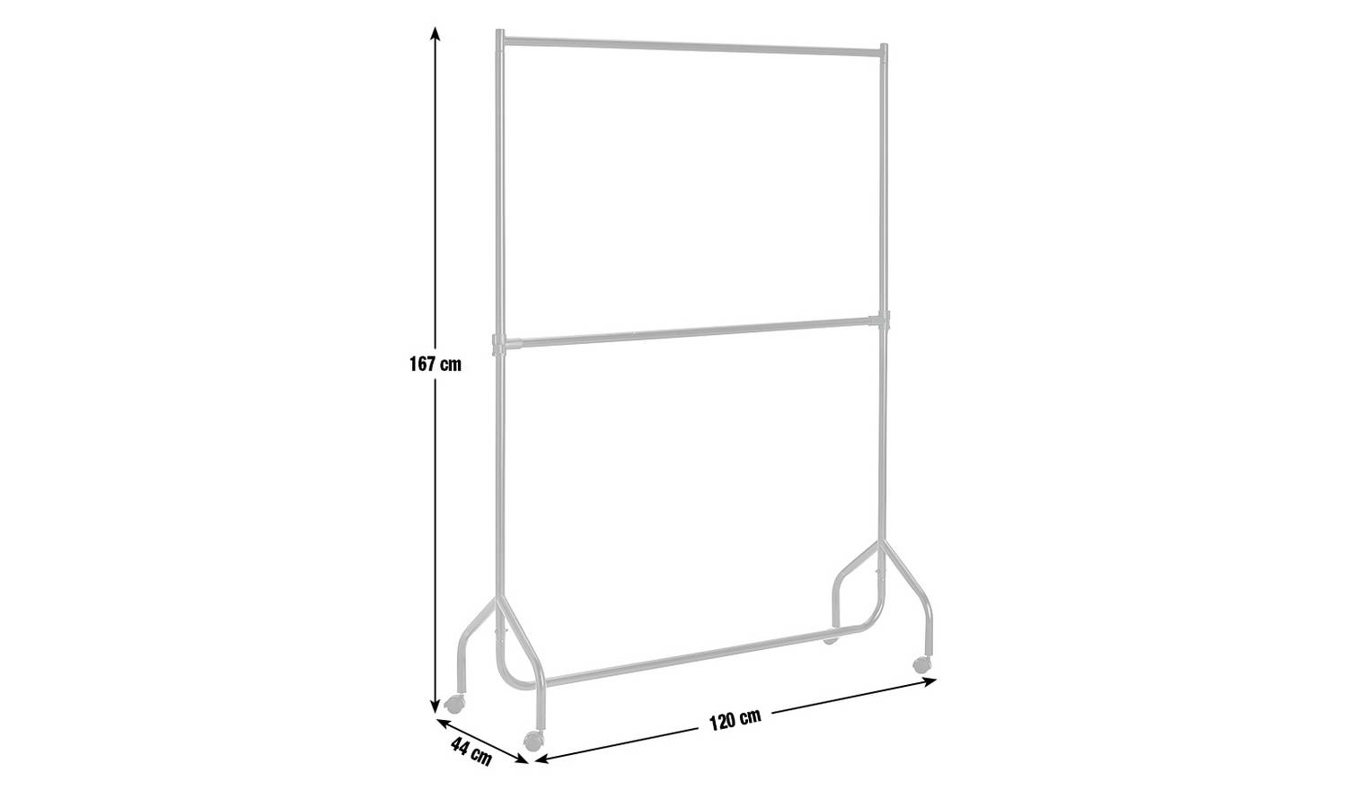 Argos Home Heavy Duty 4 feet Clothes Rail - Black