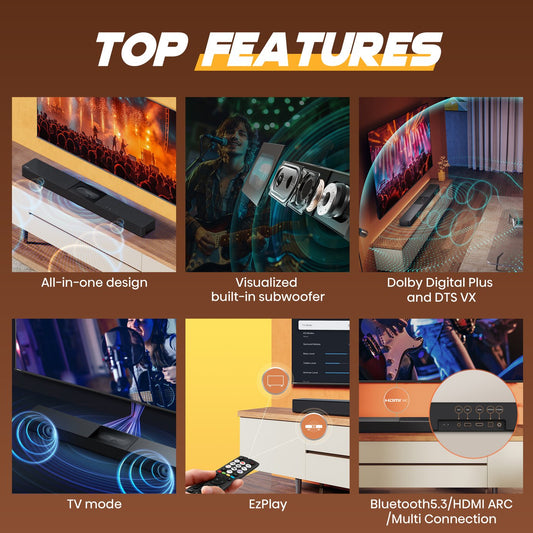Hisense HS2000 240W 2.1Ch All-In-One Bluetooth Soundbar
