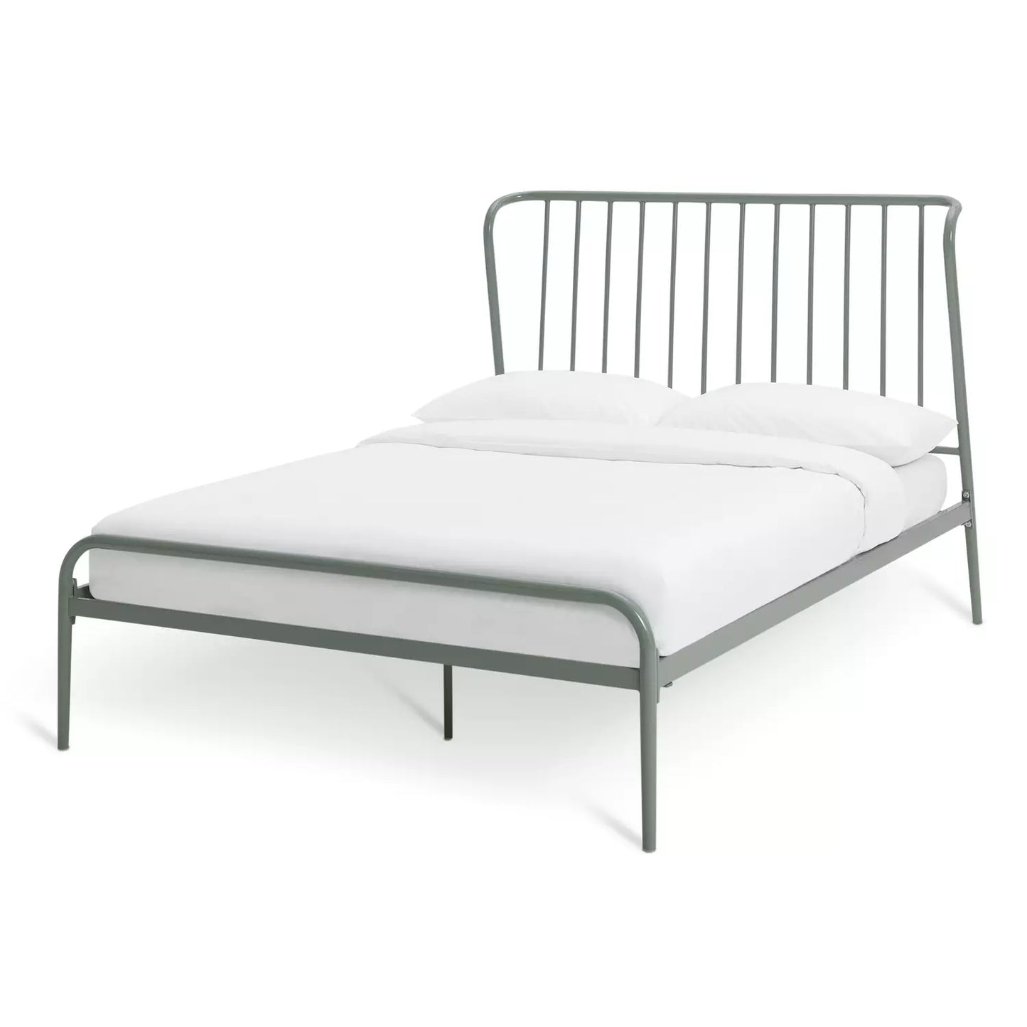 Habitat Kanso Small Double Metal Bed Frame - Sage Green