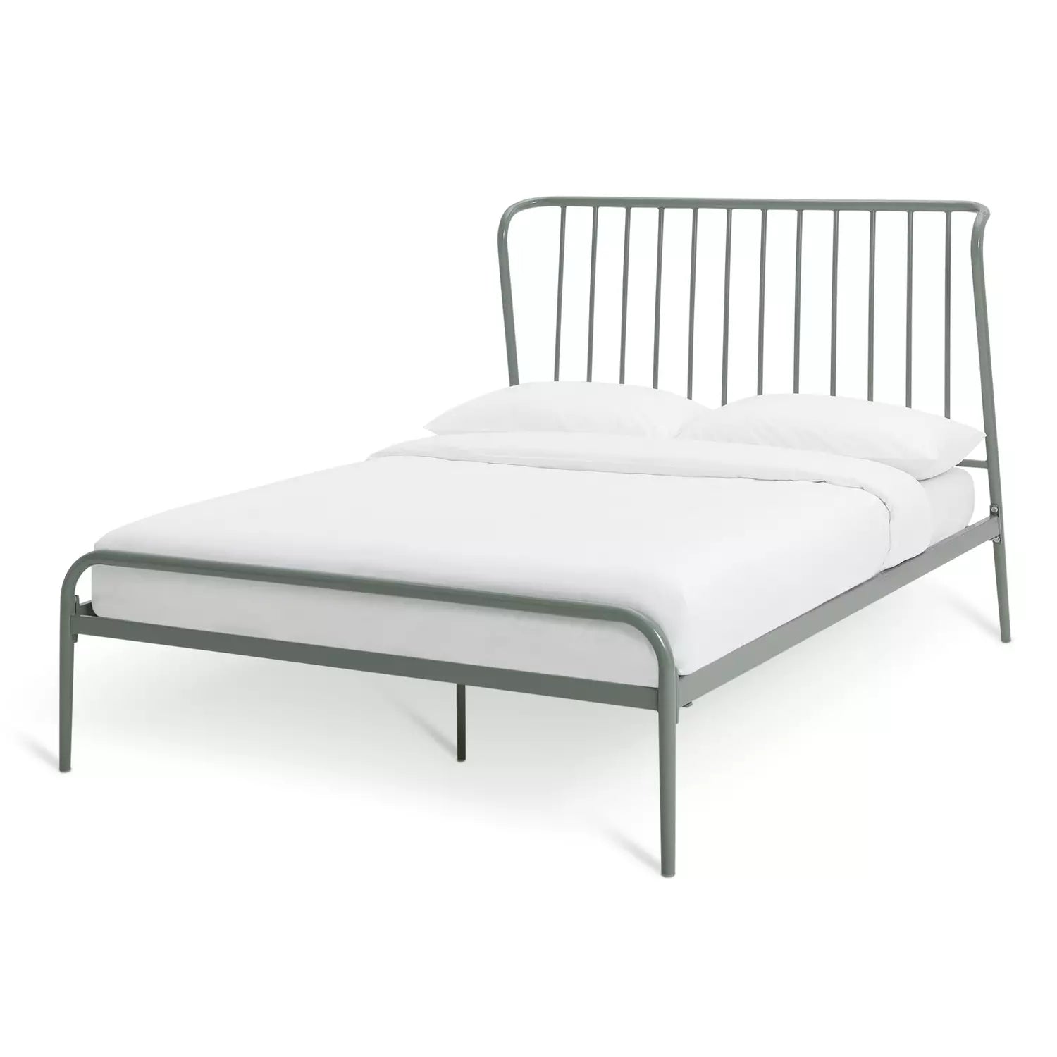Habitat Kanso Small Double Metal Bed Frame - Sage Green