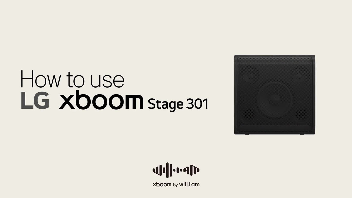 LG xboom Stage 301 Party Bluetooth Speaker - Black