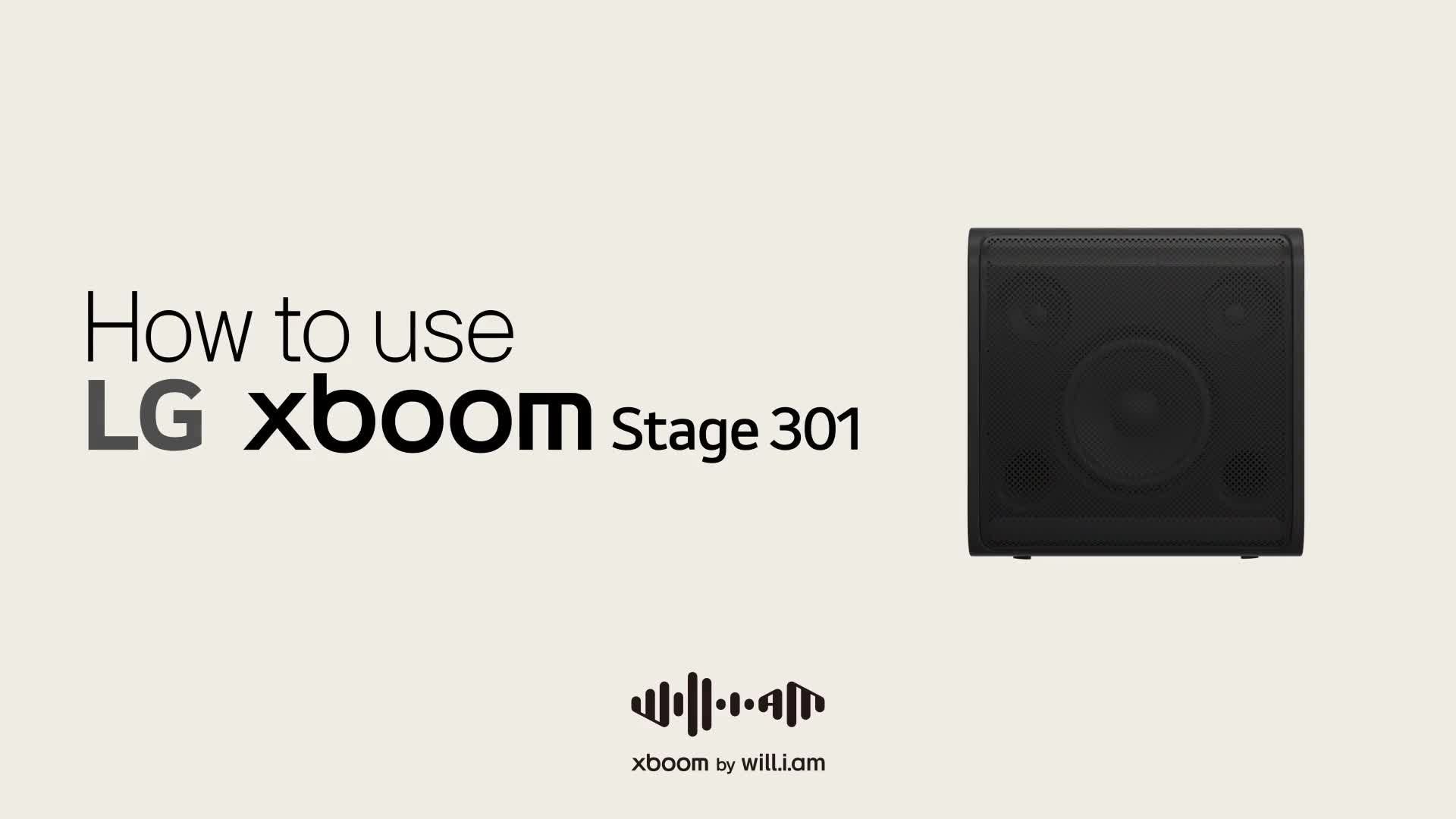 LG xboom Stage 301 Party Bluetooth Speaker - Black