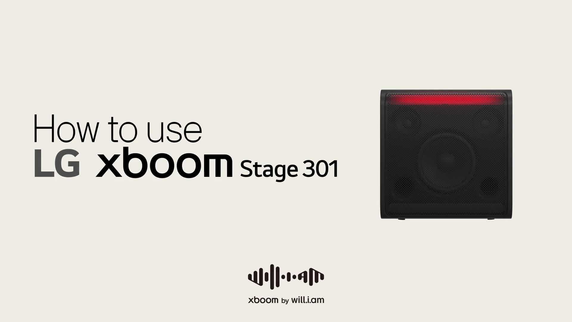 LG xboom Stage 301 Party Bluetooth Speaker - Black