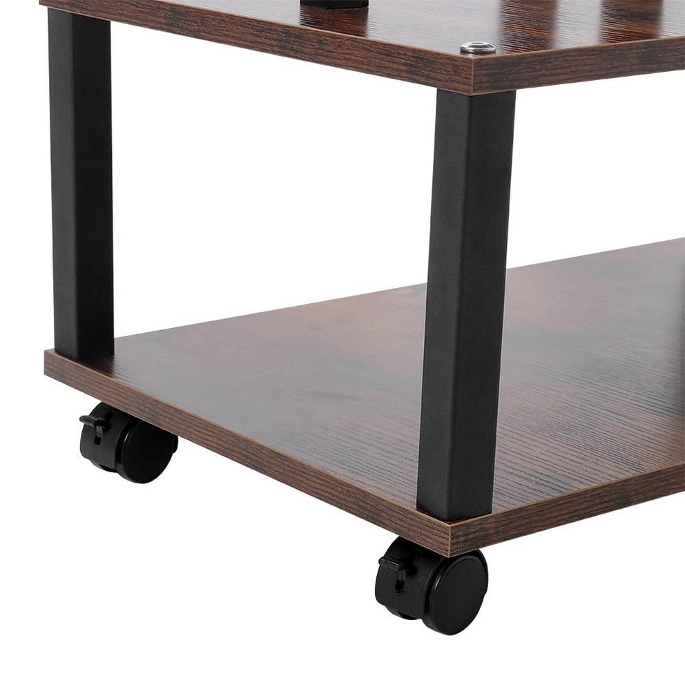 LIFE IDEAS 2x Half-Heart Tiered Plant Stand Brown