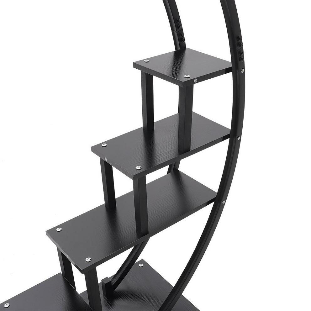 LIFE IDEAS 2x Half-Moon Plant Display Shelf with Wheels