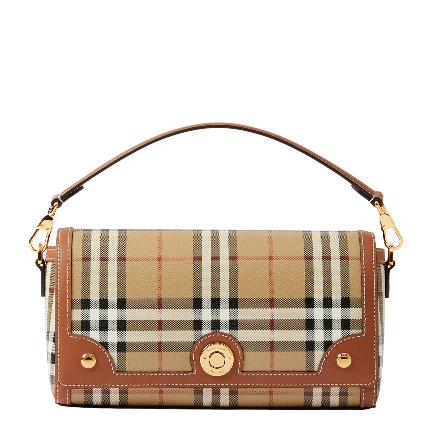 Burberry Women's Check Cotton Top Handle Note Bag