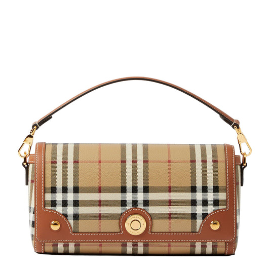 Burberry Women's Check Cotton Top Handle Note Bag