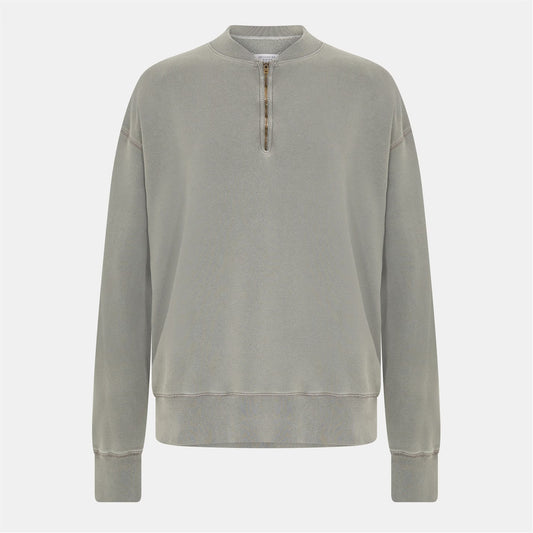 MAISON MARGIELA Men's quarter Zip Fleece Top