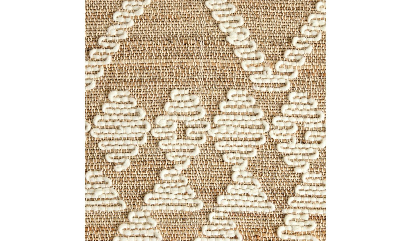 Habitat Woven Aztec Neutral Jute Flatweave Rug - 80x150cm