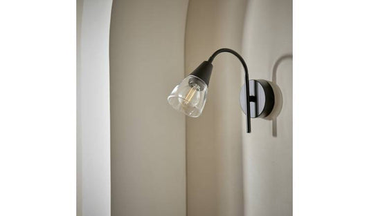 Argos Home Curico Glass Wall Light - Black