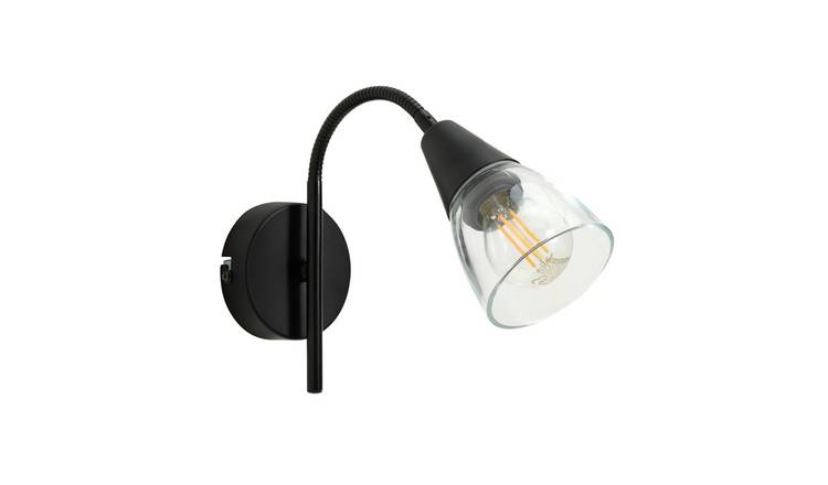 Argos Home Curico Glass Wall Light - Black