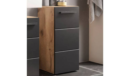 Julian Bowen Vista Single Unit - Black & Oak