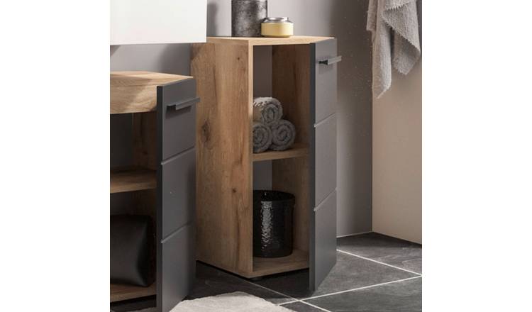 Julian Bowen Vista Single Unit - Black & Oak