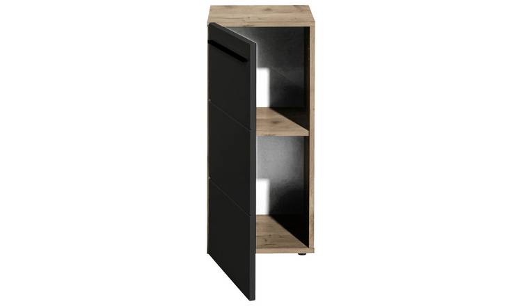 Julian Bowen Vista Single Unit - Black & Oak