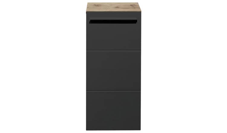 Julian Bowen Vista Single Unit - Black & Oak
