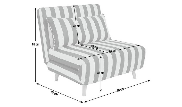 Habitat Roma Single Fabric Chairbed - Blue