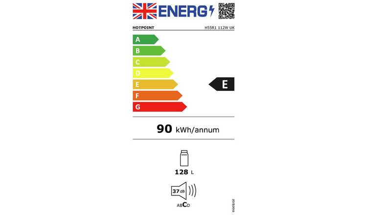 Hotpoint H55R1 112W UK Under Counter Larder Fridge - White