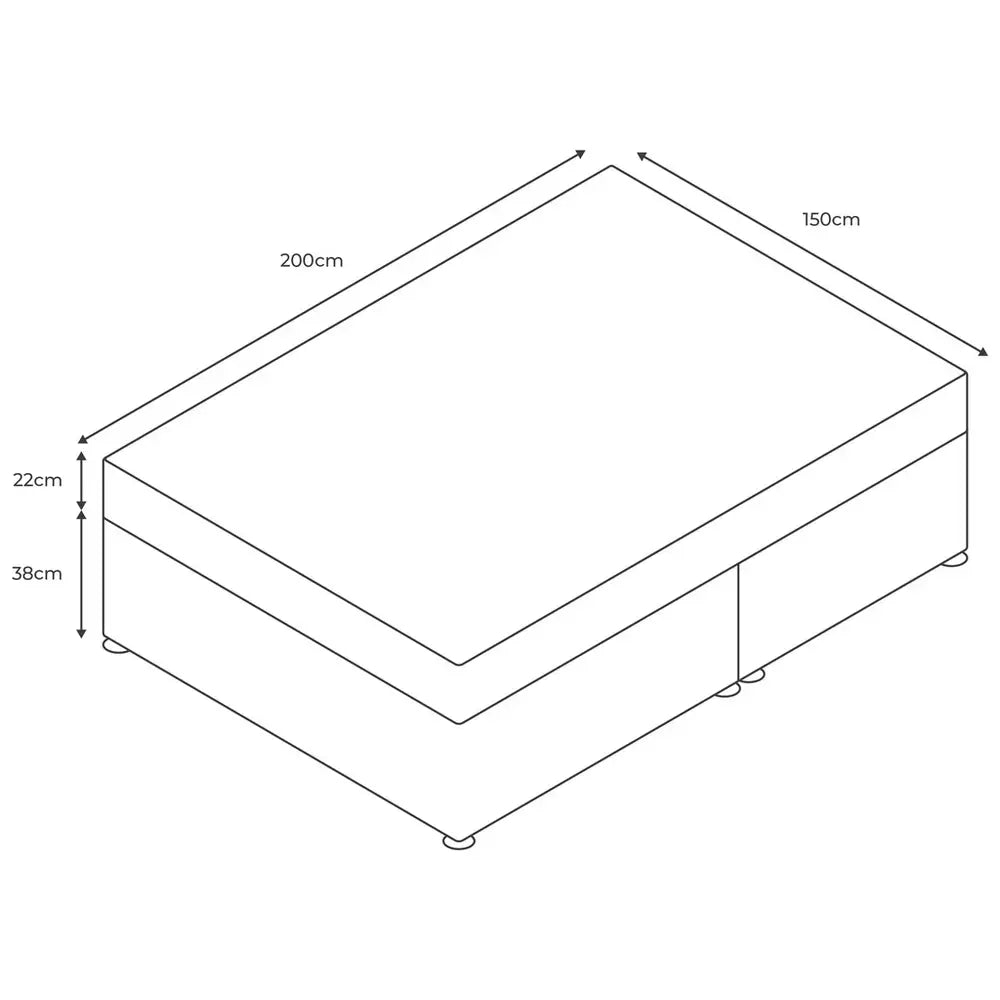 Argos Home Elmdon Deep Ortho Kingsize Divan Bed - Grey