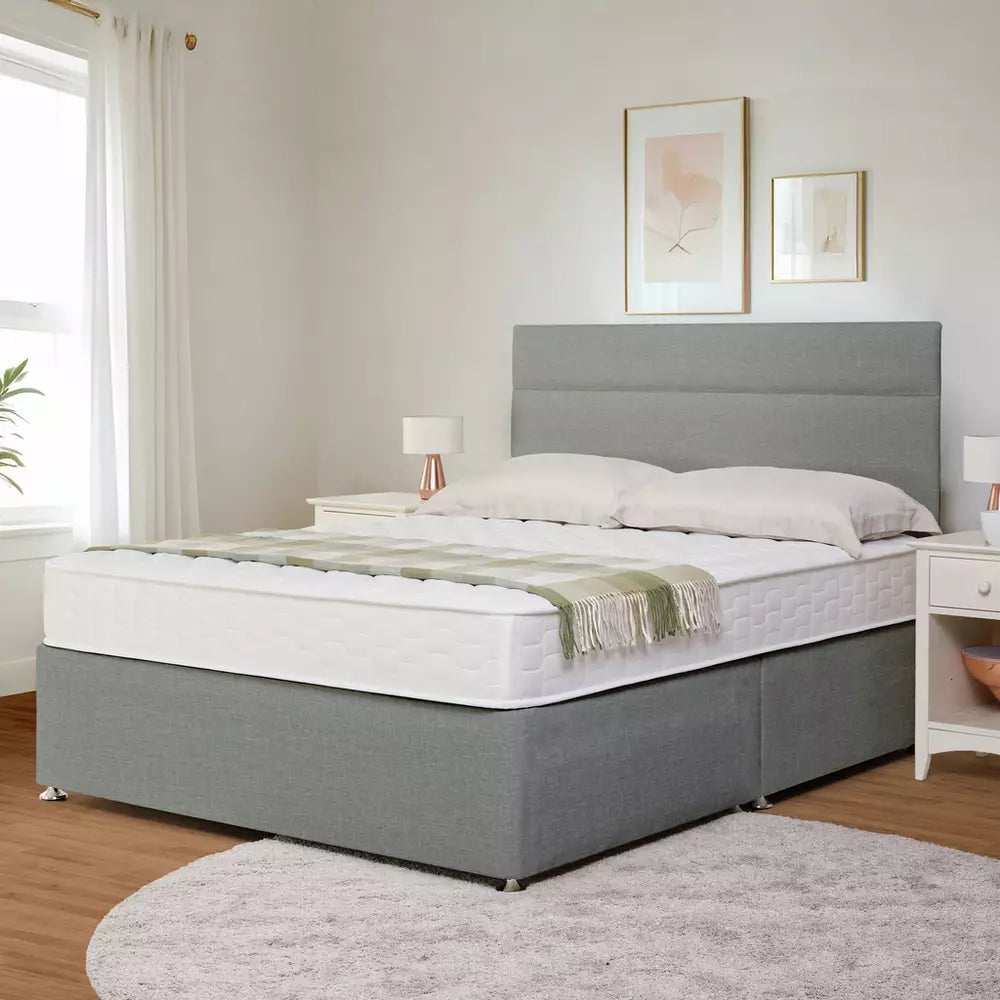Argos Home Elmdon Deep Ortho Kingsize Divan Bed - Grey
