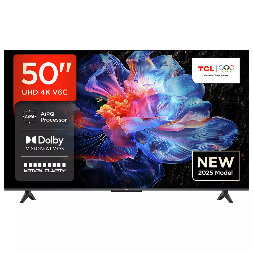 TCL 50 Inch 50V6C-UK Smart 4K UHD HDR LED TV