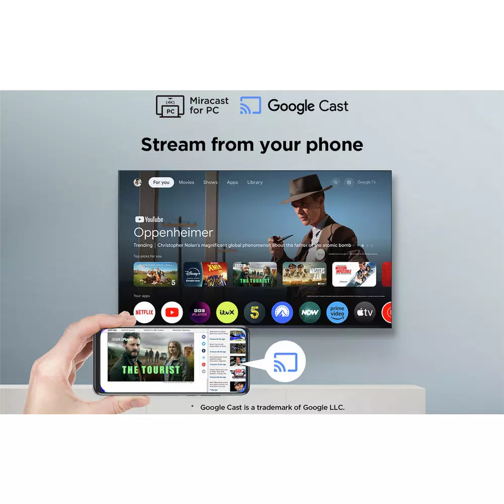 TCL 50 Inch 50V6C-UK Smart 4K UHD HDR LED TV