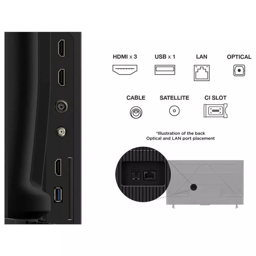 TCL 50 Inch 50V6C-UK Smart 4K UHD HDR LED TV