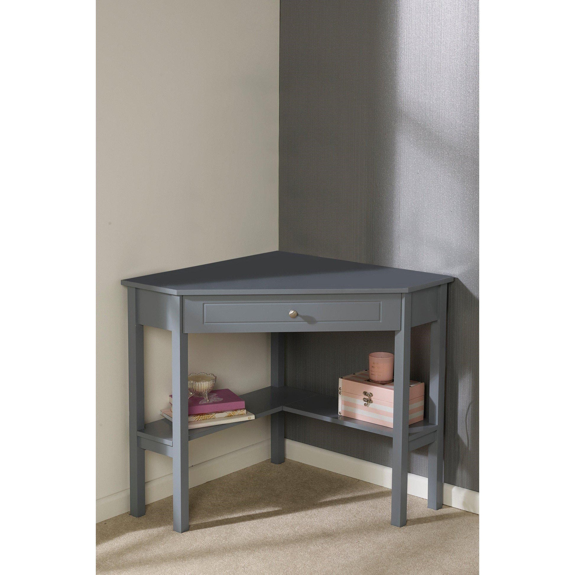Homelife Corner Dressing Table/Desk with Mirror