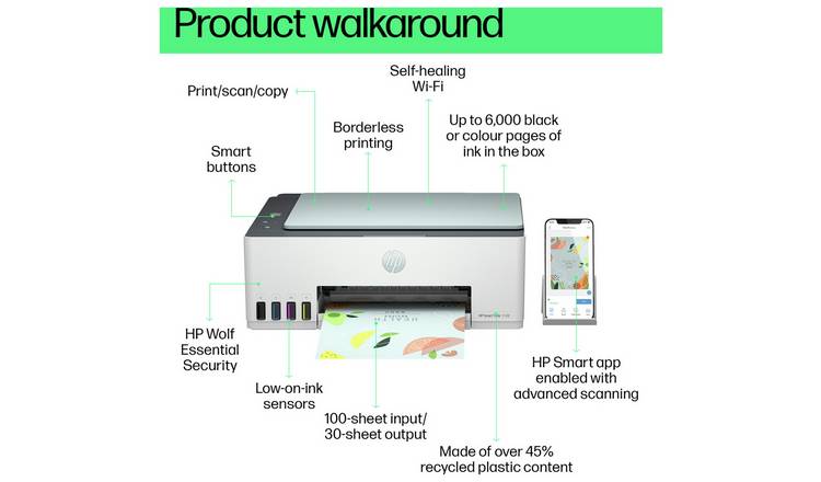 HP Smart Tank 5108 AIO Wireless Tank Printer & 3 Years Ink