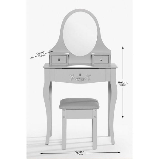 Juliette Grey Dressing Table Set