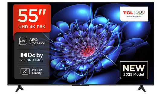 TCL 55 Inch 55P6K Smart 4K UHD HDR DLED TV