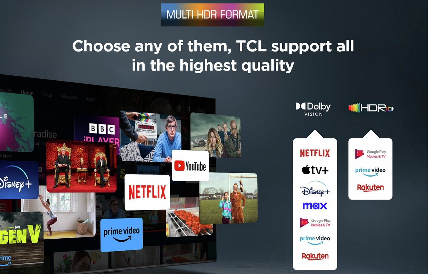 TCL 55 Inch 55P6K Smart 4K UHD HDR DLED TV