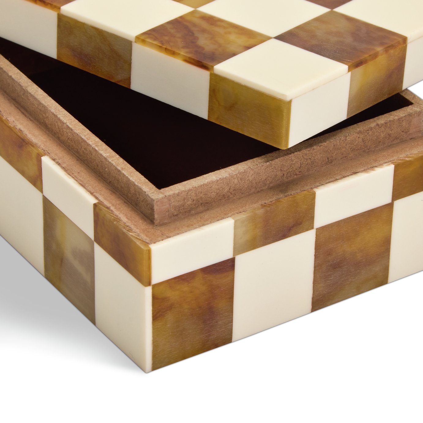 Habitat Checkered Trinket Box - Brown