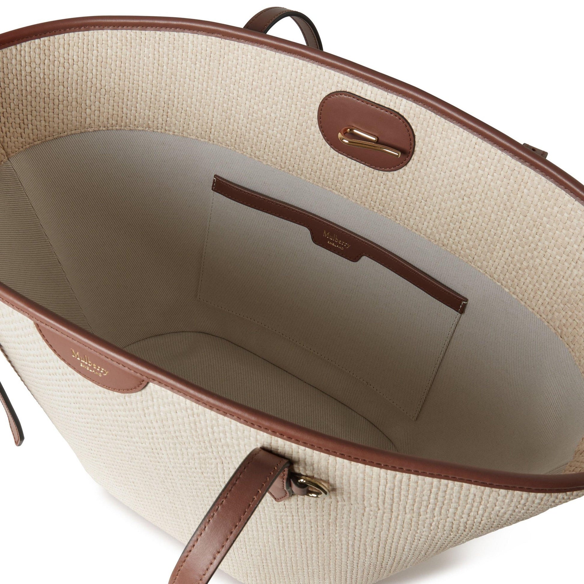 Mulberry Women's Basket Tote Straw Bag