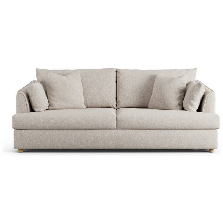 Habitat Holmfirth Fabric 3 Seater Sofa Bed - Natural-Ash Leg
