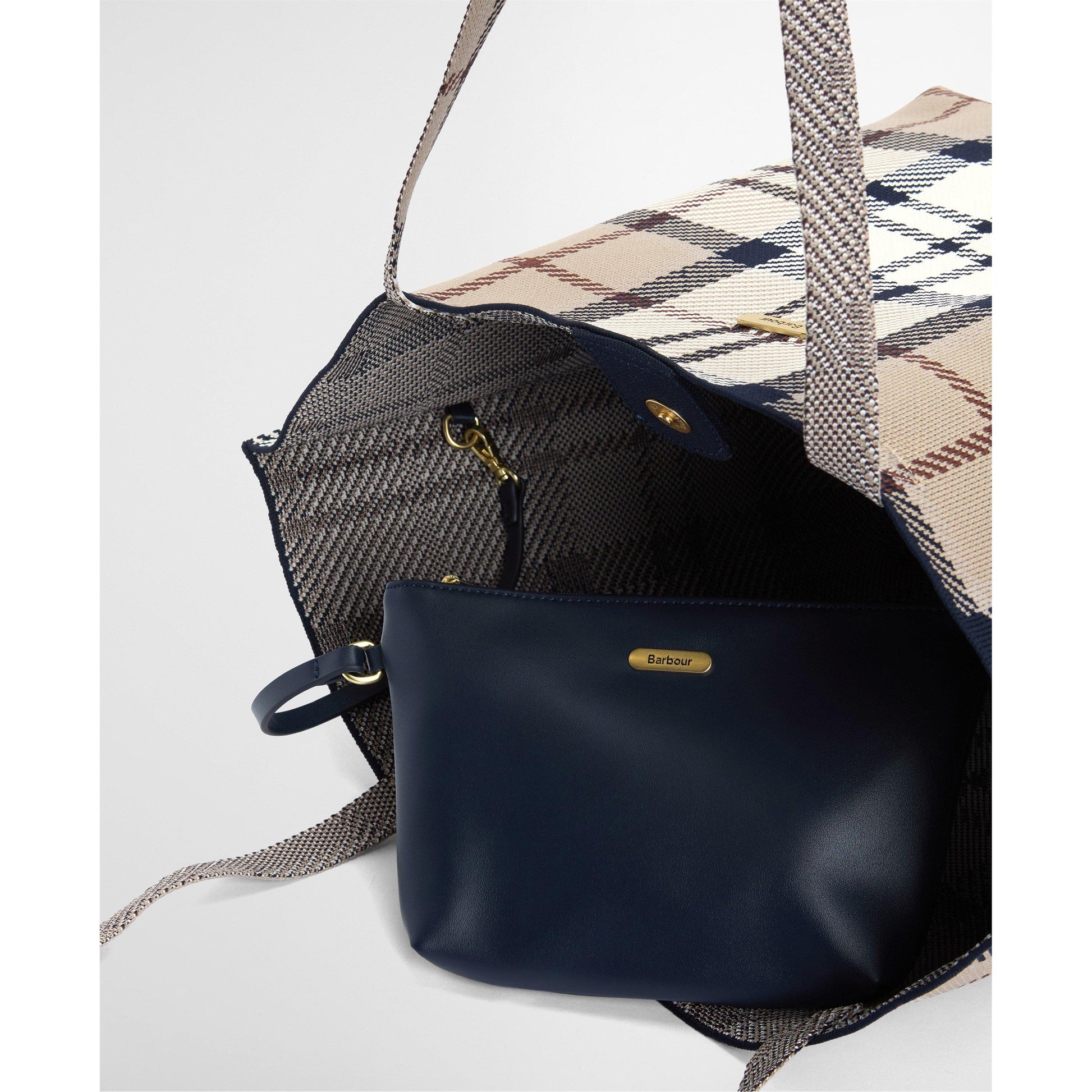 Barbour Womens Layla Tartan Large Tote Bag