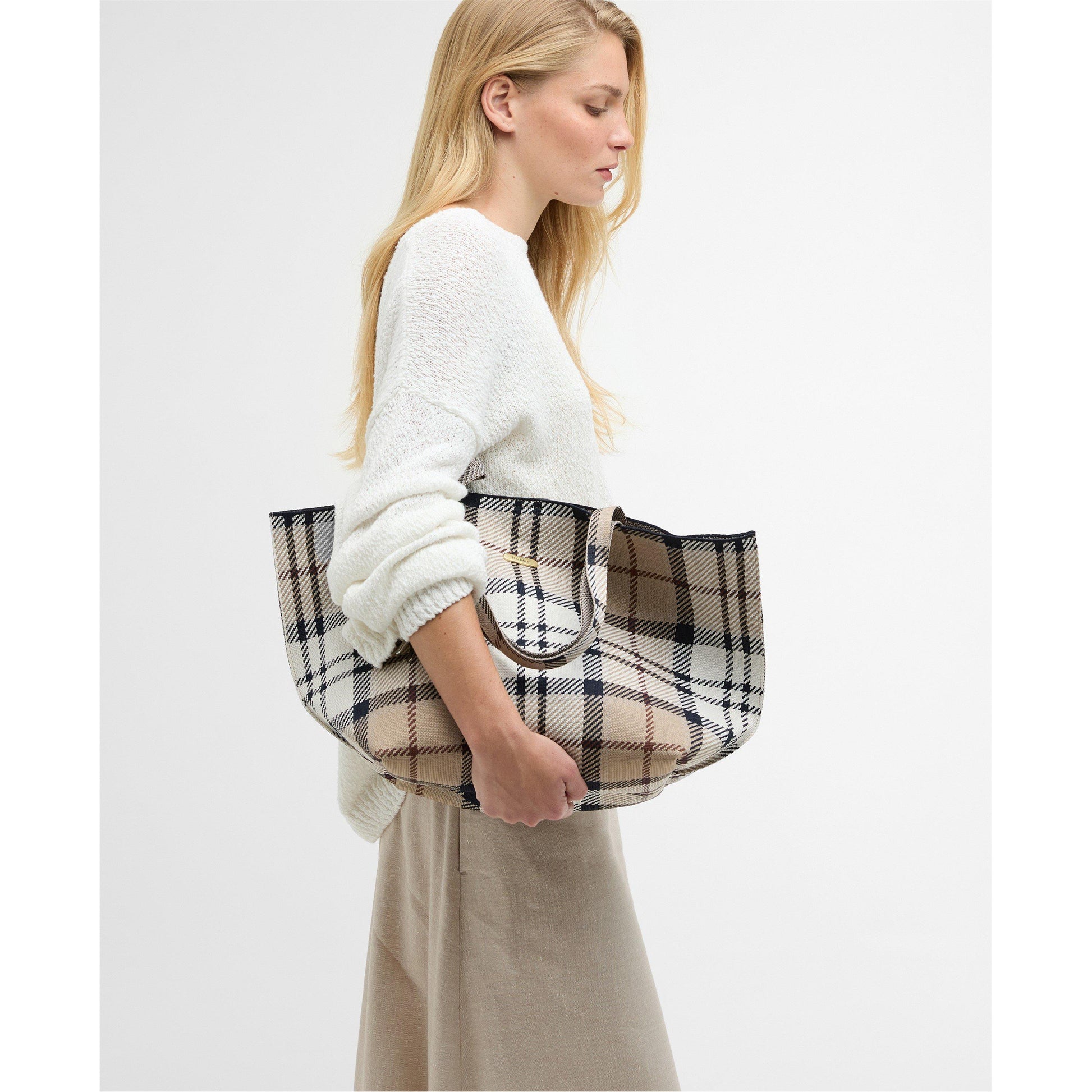 Barbour Womens Layla Tartan Large Tote Bag