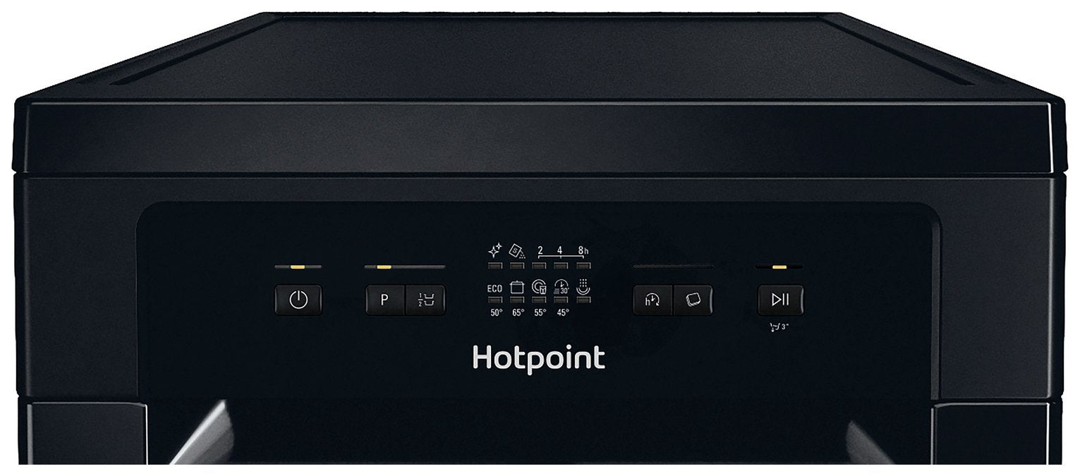Hotpoint HP2FE10CS90BUK Slimline Dishwasher - Black