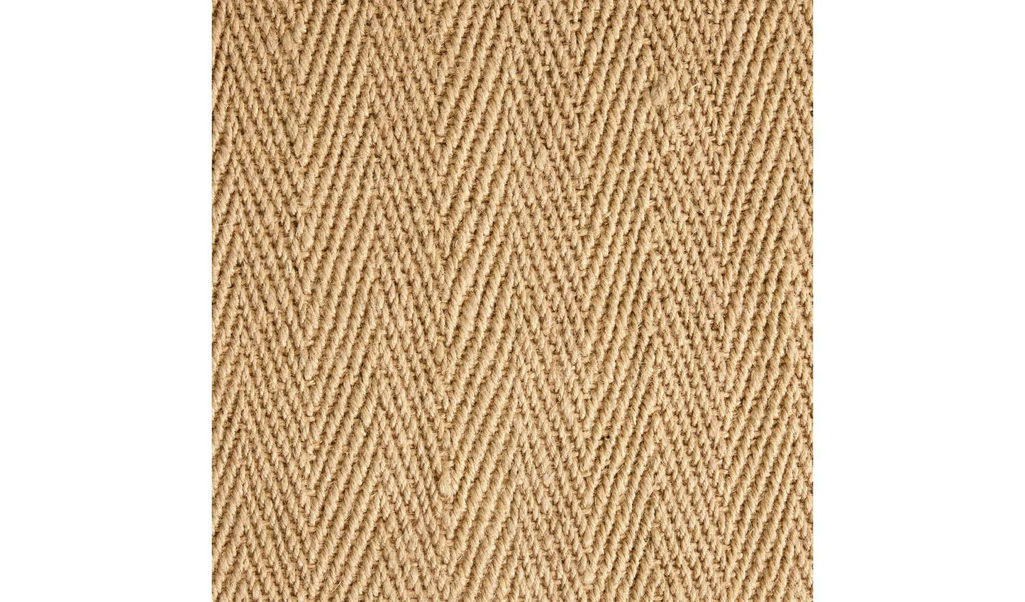 Habitat Herringbone Black Border Jute Rug - 80x150cm