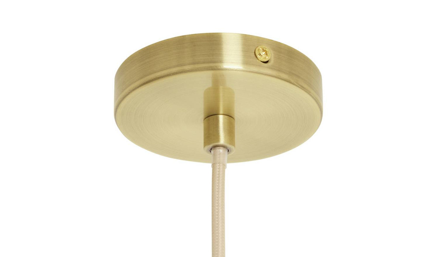 Habitat Ribbed Glass Pendant Ceiling Light - Brass