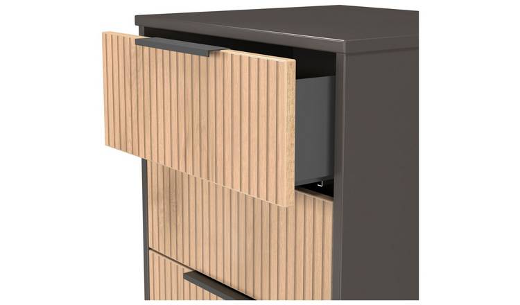 Livara Bergen 5 Drawer Tallboy - Dark Grey