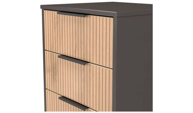 Livara Bergen 5 Drawer Tallboy - Dark Grey