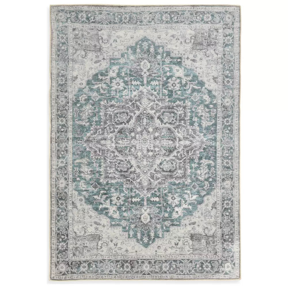 Habitat Vintage Effect Blue Flatweave Runner - 80x150cm