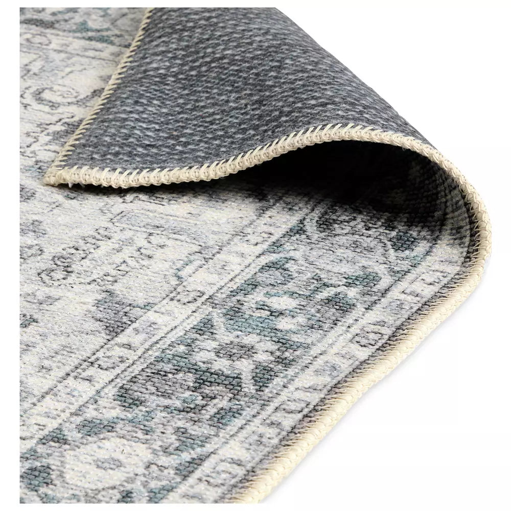 Habitat Vintage Effect Blue Flatweave Runner - 80x150cm