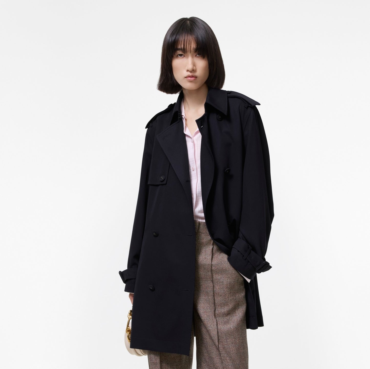 Short Wool Trench Coat