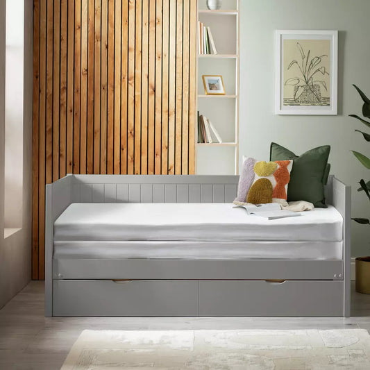 Habitat Axel Trundle Day Bed with 2 Mattresses - Grey