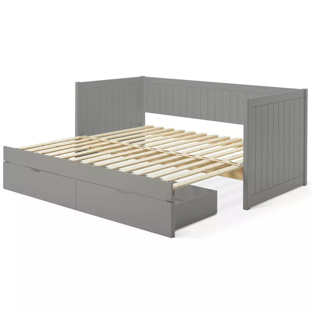 Habitat Axel Trundle Day Bed with 2 Mattresses - Grey