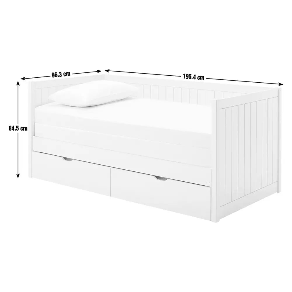 Habitat Axel Trundle Day Bed with 2 Mattresses - Grey