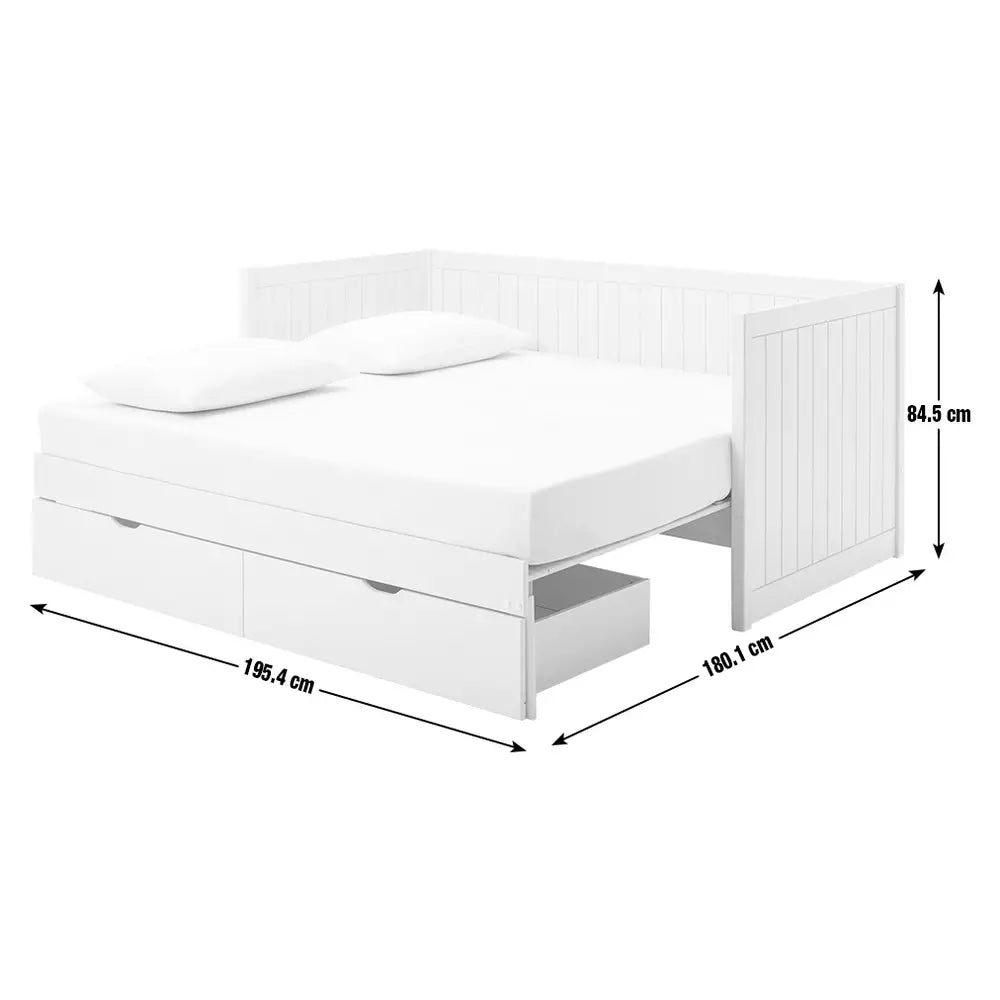 Habitat Axel Trundle Day Bed with 2 Mattresses - Grey