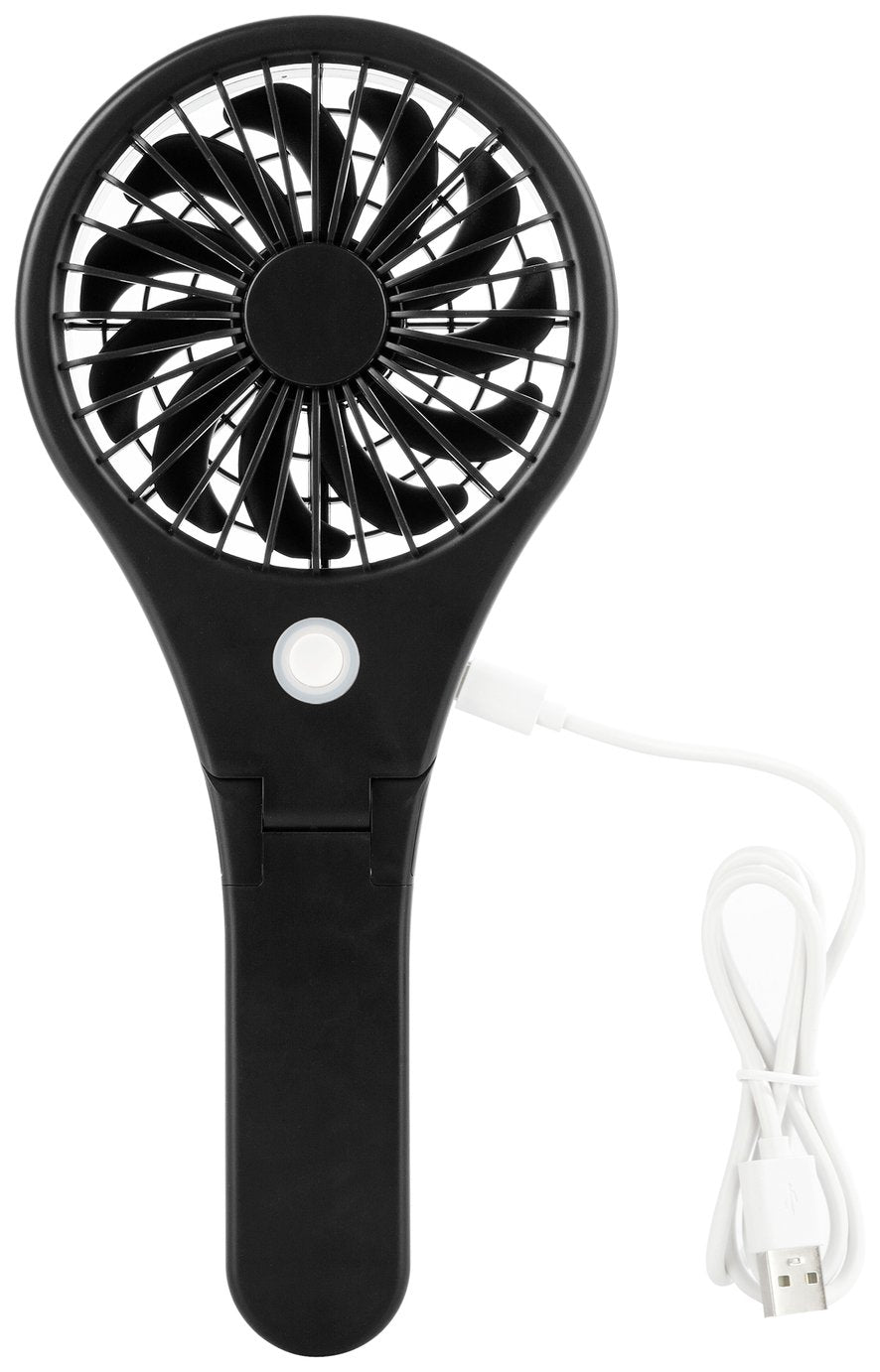 Bush Black Handheld & Foldable Desk Fan - 4 Inch